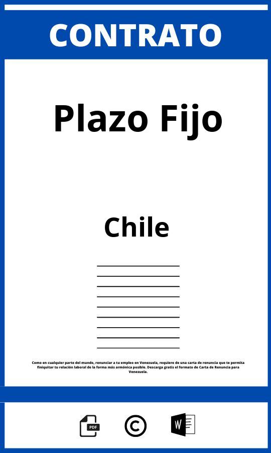 Contrato De Plazo Fijo