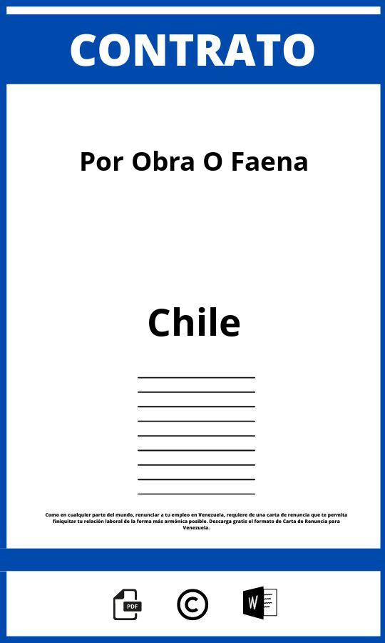 Contrato Por Obra O Faena Ejemplo