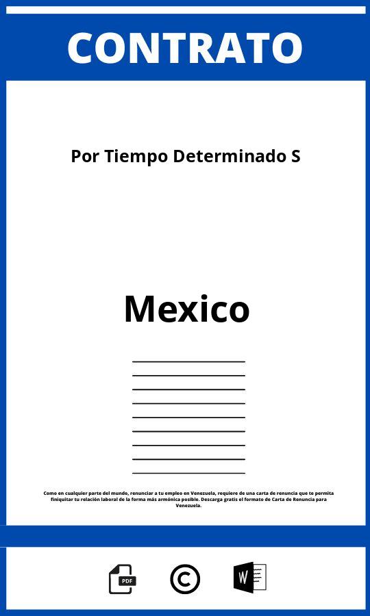 Contrato Por Tiempo Determinado Ejemplos