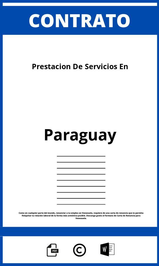 Contrato De Prestacion De Servicios En Paraguay