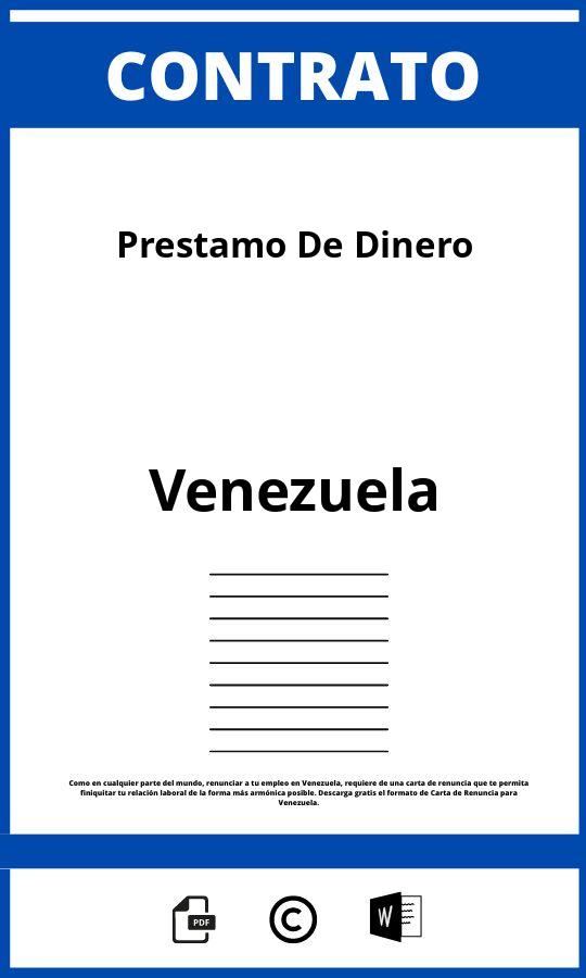 Contrato De Prestamo De Dinero En Venezuela