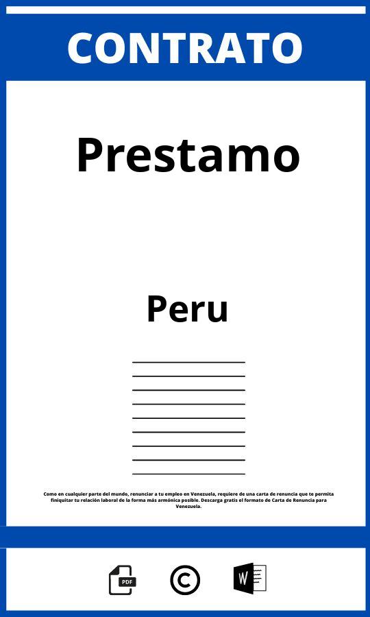 Contrato De Prestamo