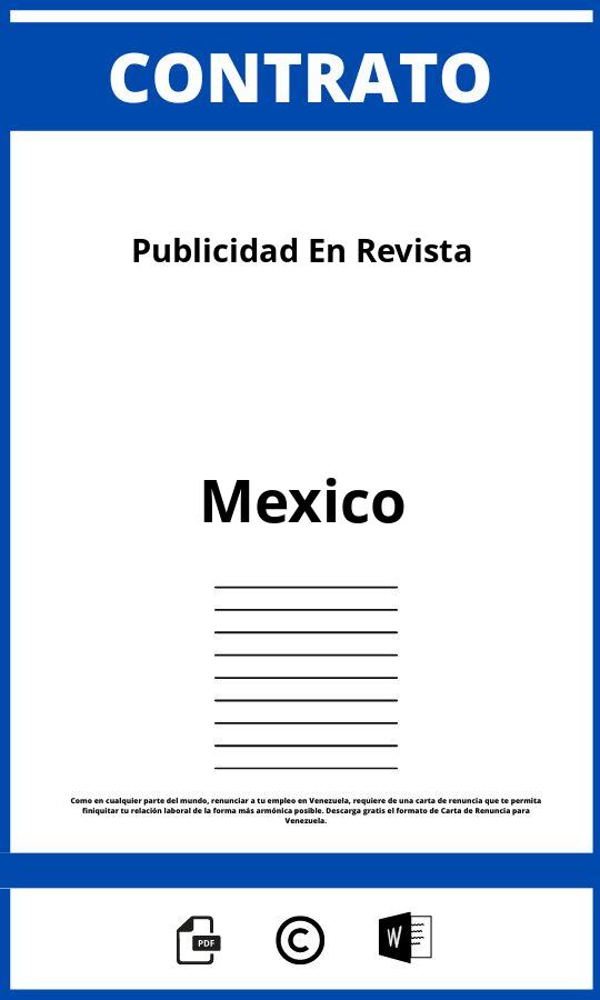 Contrato De Publicidad En Revista