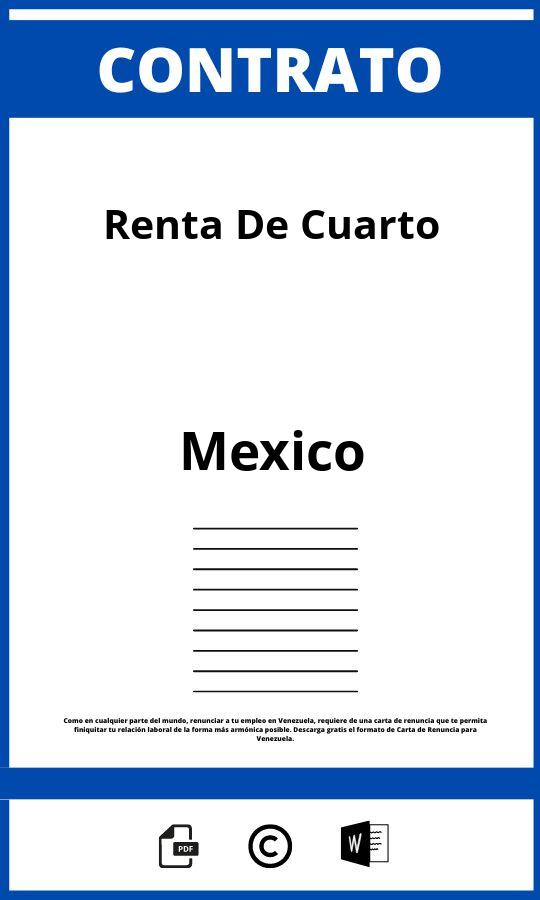 Contrato De Renta De Cuarto