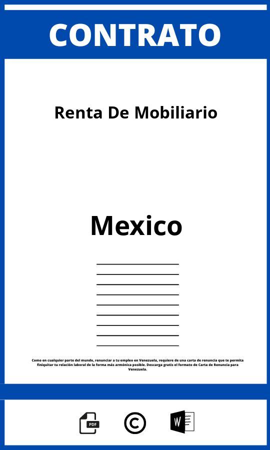 Contrato De Renta De Mobiliario