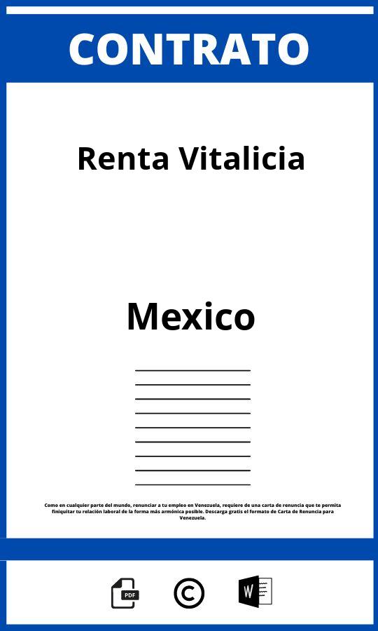 Contrato De Renta Vitalicia Ejemplo Mexico 2024 5157