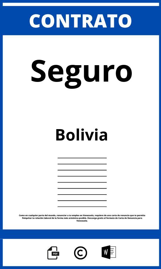 Contrato De Seguro En Bolivia