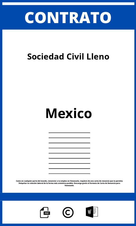 Contrato De Sociedad Civil Lleno