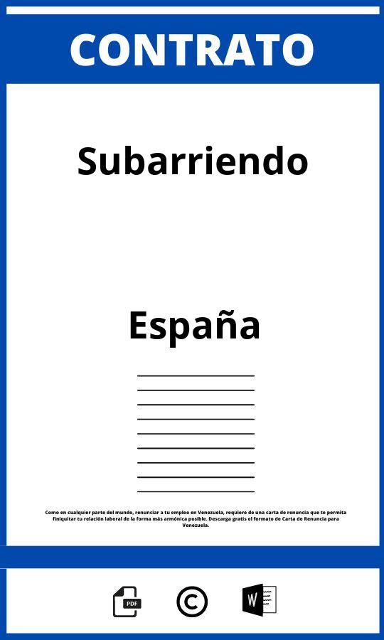 Contrato De Subarriendo