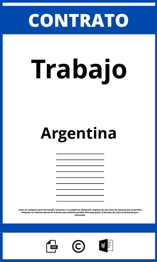 Contrato De Trabajo Argentina