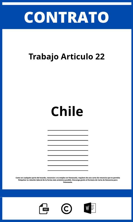 Contrato De Trabajo Articulo 22 Formato