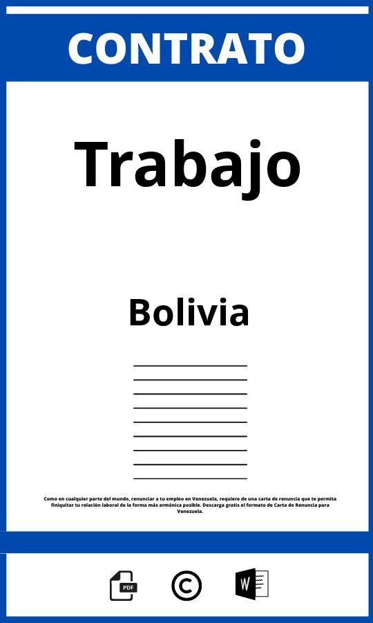 Contrato De Trabajo En Bolivia