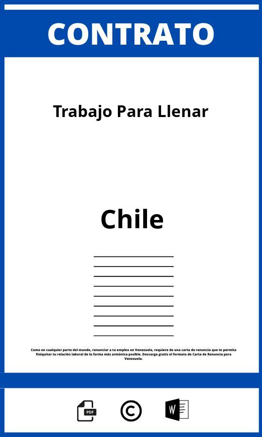 Contrato De Trabajo Para Llenar