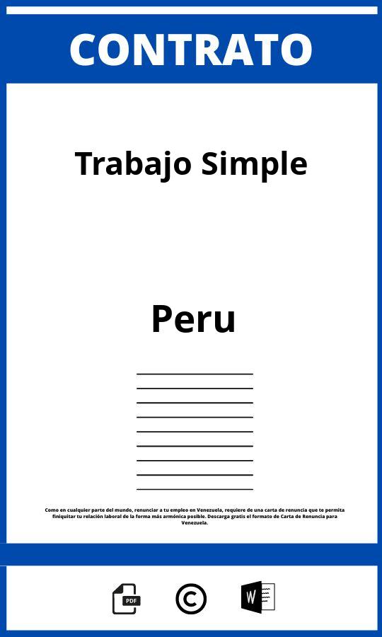 Contrato De Trabajo Simple