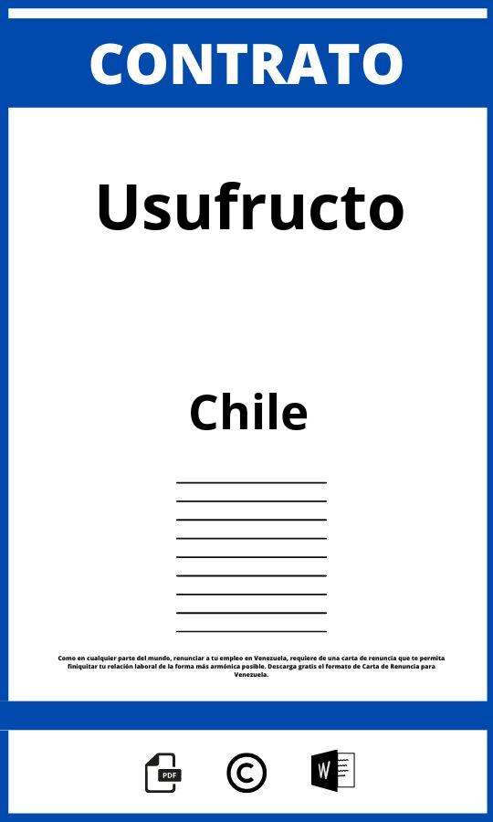 ▷ Contrato De Usufructo Chile - Chile 2023