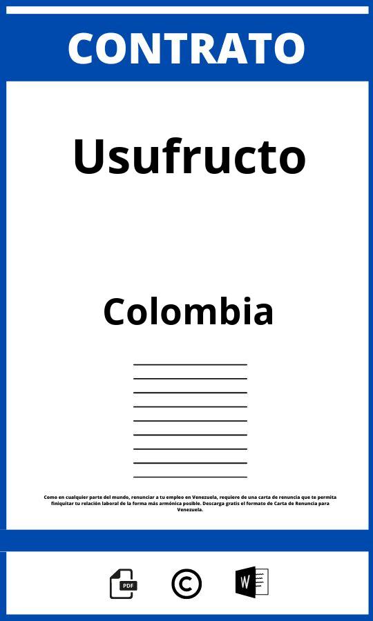 Contrato De Usufructo En Colombia