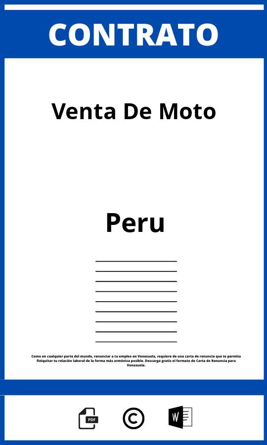 Contrato De Venta De Moto